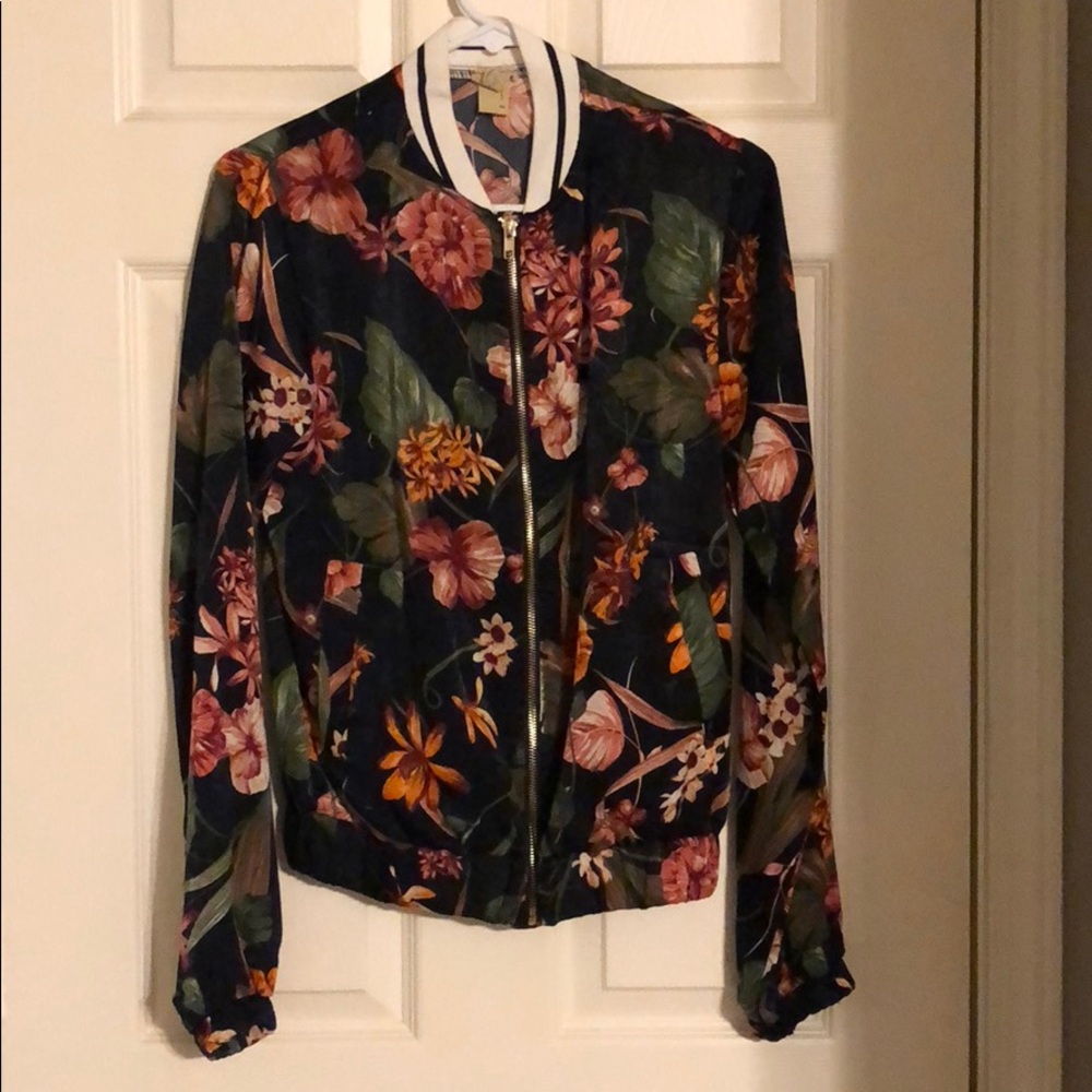 Floral bomber jacket